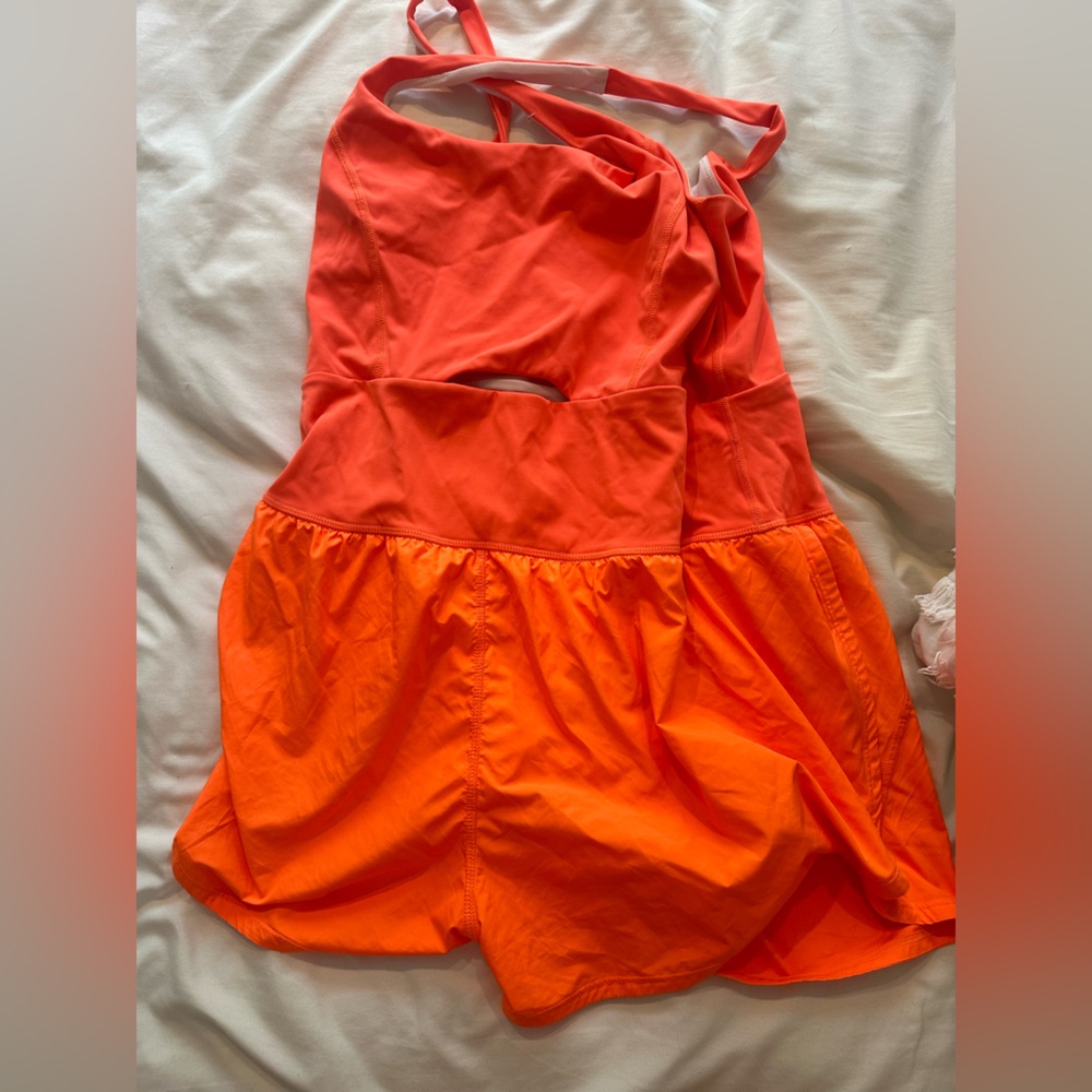 FREE PEOPLE ORANGE ROMPER